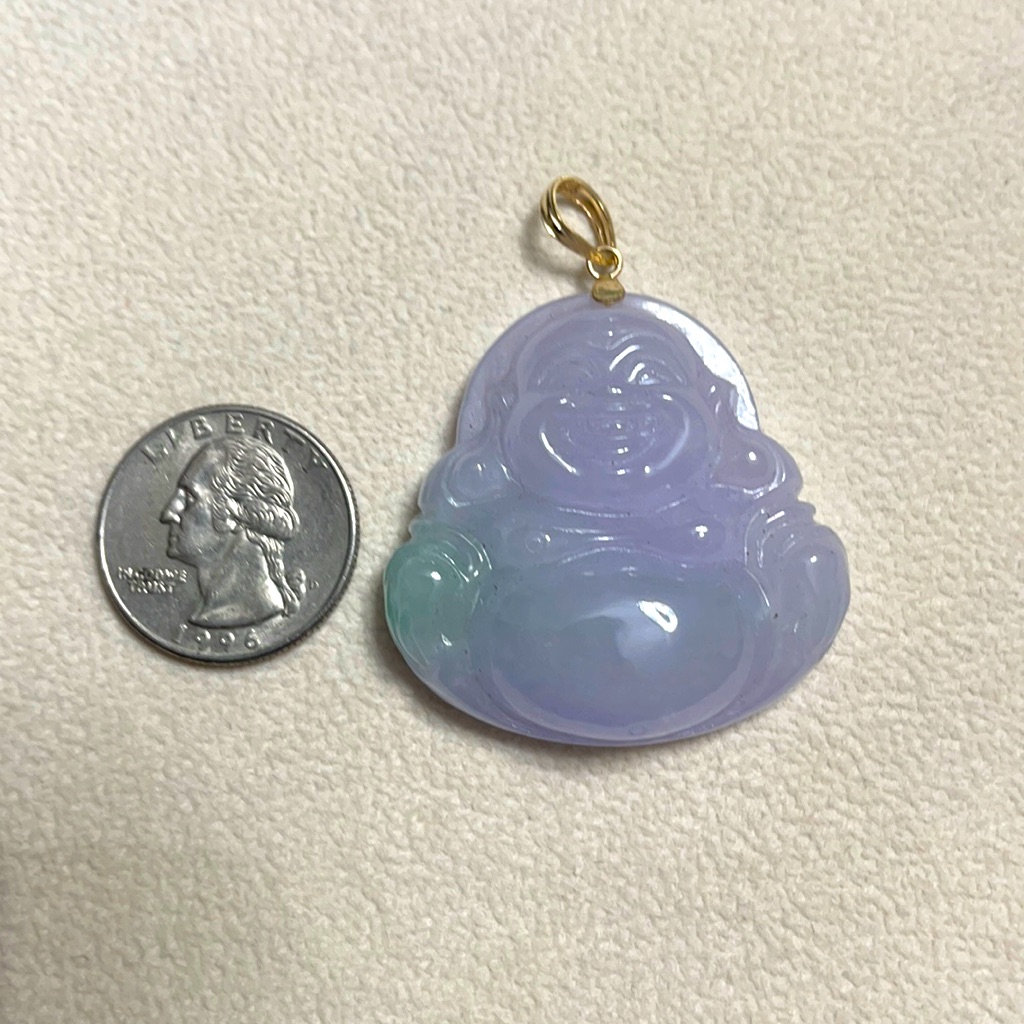14kt Jade Buddha